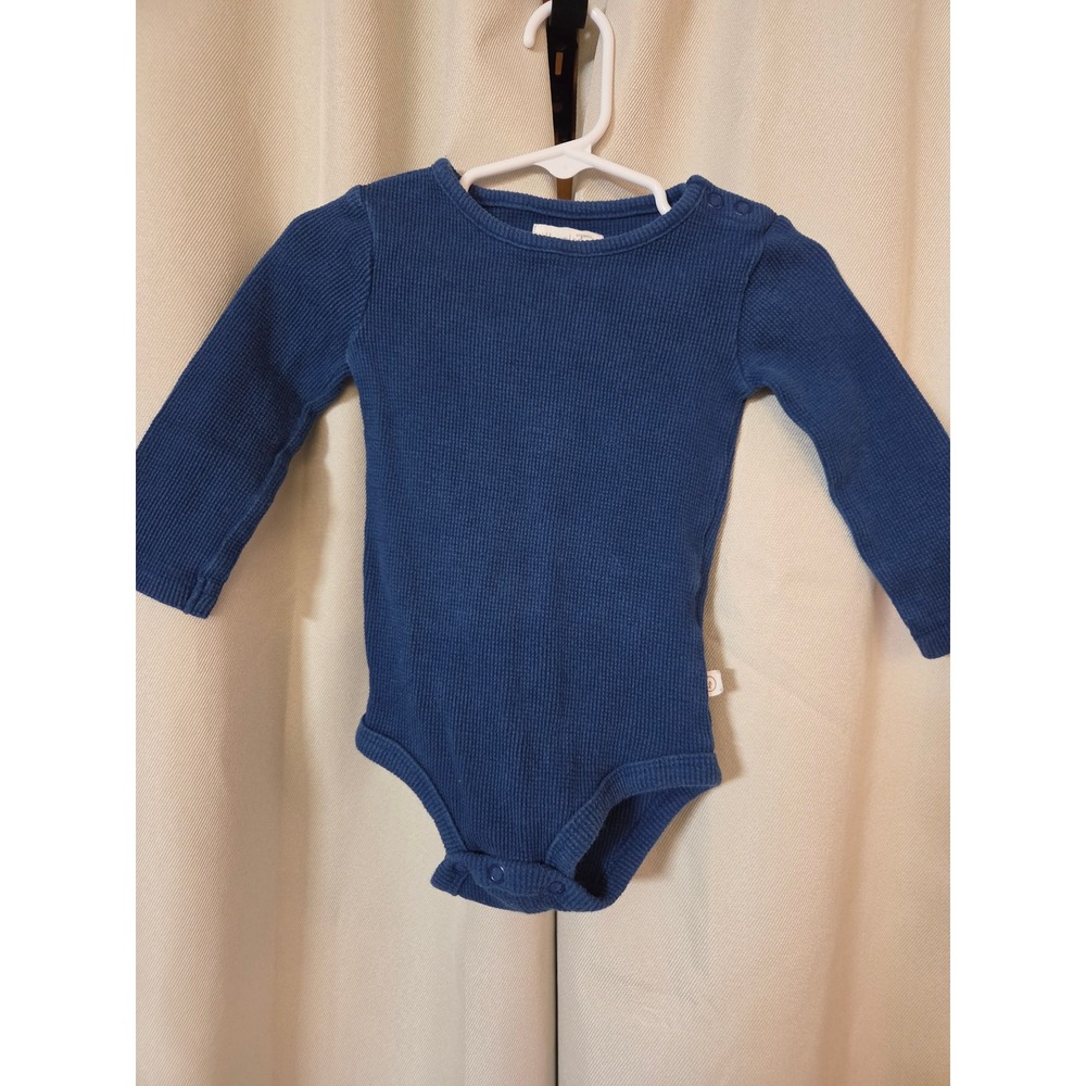 Little Planet Organic by Carters Baby Boys Blue Waffle Knit Bodysuit 18M